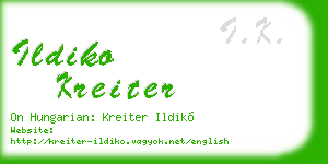 ildiko kreiter business card
